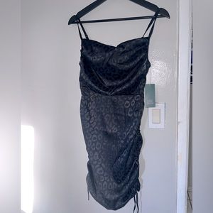 NEW Black Satin Mini Dress